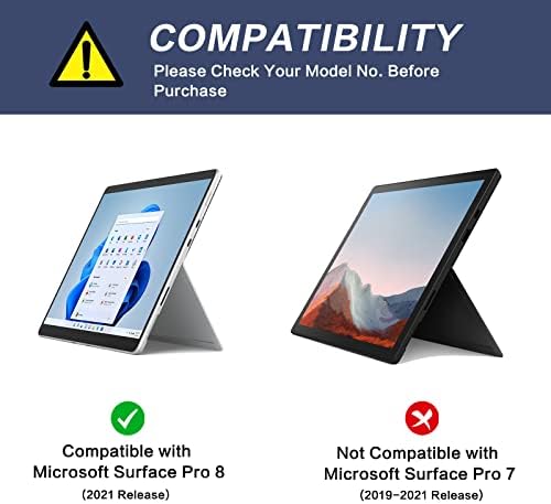 MOSISO Esetben Kompatibilis a Surface Pro 8 2021 Kiadás, PU Bőr Védő Shell Cover Tablet Ujja, Kis Táska Támogatja a Multi