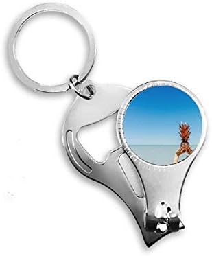 Óceán Homokos Strand PineFruit Tenger Kép Köröm Zimankó Gyűrű Kulcstartó Sörnyitó Clipper