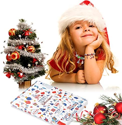 Lorfancy Karácsonyi Adventi Naptár 2022 Gyerekek Lányok 24 Nap Visszaszámlálás Naptári Kisgyermek DIY Gyöngy Varázsa Karkötő