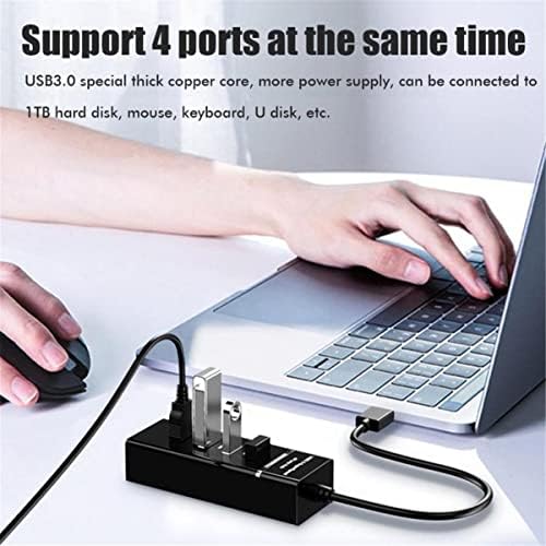 TXY 4 Port USB 3.0 Hub nagysebességű Multi USB Elosztó Bővítő Asztali Számítógép PC Laptop Kiegészítők ELOSZTÓ Adapter (Fekete)
