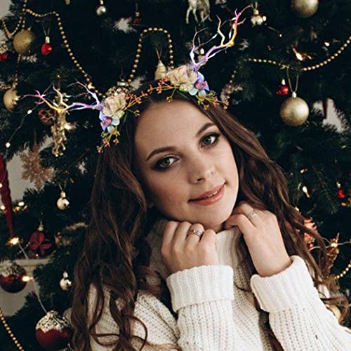Brinie Karácsonyi LED hajcsatot Ágak Haj Klipek Ragyogó Haj Hajcsat Fény Virág hajcsat Karácsonyi Fejdísz a Karácsonyi Kellékek