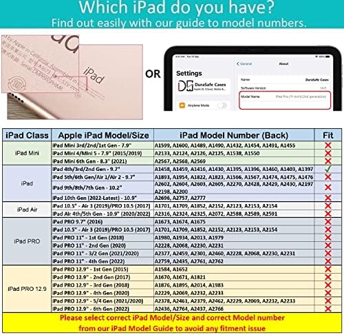 DuraSafe Esetekben iPad 4 iPad 3, iPad 2-9.7 Hüvelykes [ iPad 4. / 3. / 2. Régi Modell ] A1396 A1416 A1430 A1403 A1458 A1459