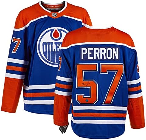 David Perron Edmonton Oilers Dedikált Fanatikusok Jersey - Dedikált NHL-Mezek