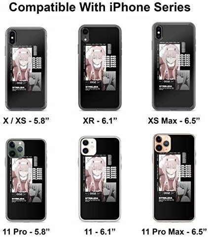 Nulla Két 02 Drágám A Franxx Esztétikai Telefon Esetében Kompatibilis az iPhone 14 13 12 11 X Xs Xr 8 7 6 6 Plusz Mini Pro