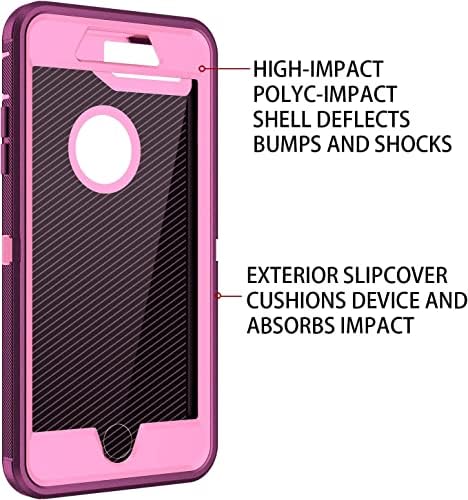 Regsun iPhone 6s Plus/6 Plusz az Esetben,Beépített képernyővédő fólia, Ütésálló 3-Réteg Teljes Test Védelem Masszív, nagy