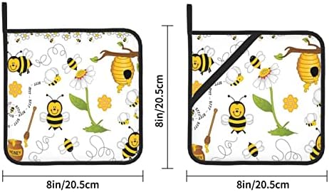 Xinyuyue Repülő Méheket Daisy Szívem kaspókat, Konyhai Sütő Készlet 2 Darab Mosható Gép hőálló Potholders Meleg Párna Nem