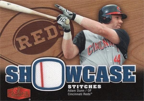 Adam Dunn játékos kopott jersey-i javítás baseball kártya (Cincinnati Reds) 2006 Fleer Hangulattal Bemutató SSAD - MLB Meccset