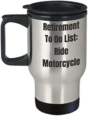 Nyugdíjas Utazási Bögre Motorkerékpár Ride To Do List Lista Kávé Vicces Ajándék Ötlet Lovas Nyugdíjas Újdonság Vicc, Poén