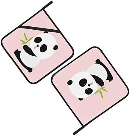 Gaint Panda Eszik Bambusz hőálló kaspókat, hőálló Tér kaspókat, 2 Db hőálló kaspókat, 8×8 Hüvelykes Sütés-Főzés