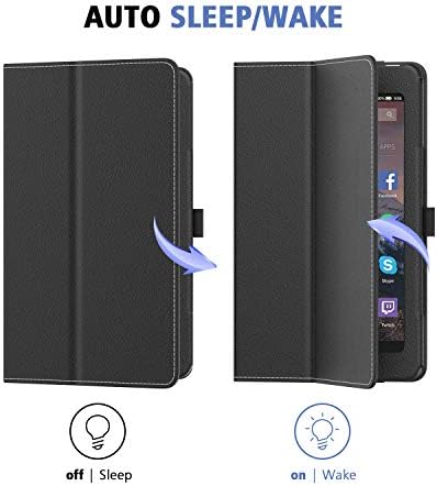MoKo Case Kindle Fire 7 Tabletta (9 Generációs, 2019-Es Kiadás), Prémium PU Bőr Slim Összecsukható Állvány Shell Több Betekintési