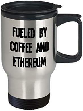 Vicces Kereskedő 14oz Hőszigetelt Bögre Táplálja a Kávét, Ethereum Egyedi Inspiráló Szarkazmus Pohár Ajándék Crypto Valuta