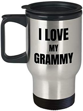 Szeretem A Grammy Utazási Bögre Vicces Ajándék Ötlet Újdonság Gag Kávé, Tea 14oz Rozsdamentes Acél