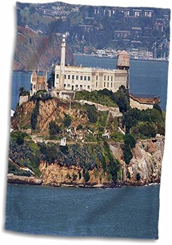 3D-s Rózsa Megtekintése az Alcatraz TWL_47835_1 Törölközőt, 15 x 22, Fehér