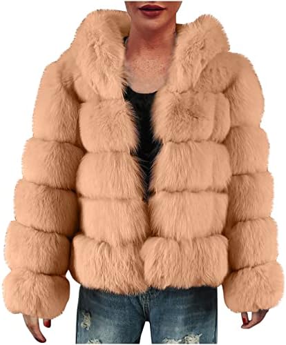 Műszőrme Szilárd Kabát Női Puha, Hosszú Ujjú, Rövid Kabát Őszi Téli Shearling Kabátban, Shaggy Vastag Outwear