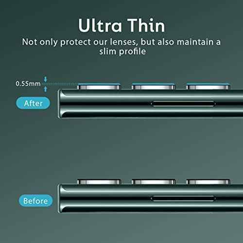 OUBA [2 Pack 3+2] A Kamera Lencséjét Védő Kompatibilis a Samsung Galaxy S22 Ultra 6.8 Hüvelykes, HD Tiszta Kamera Edzett