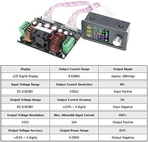 6-50V Digitális Programozható Step-Down Konverter Power Modul LCD Kijelző Állandó Feszültség Aktuális Buck Konverter DPH5005+USB+BT