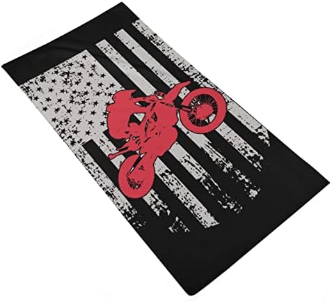 USA Zászló Dirtbike Motocross kéztörlő Arc, Test Törlőruhát Puha Törülköző, Aranyos Nyomtatott Fürdőszoba, Konyha Hotel Mindennapi